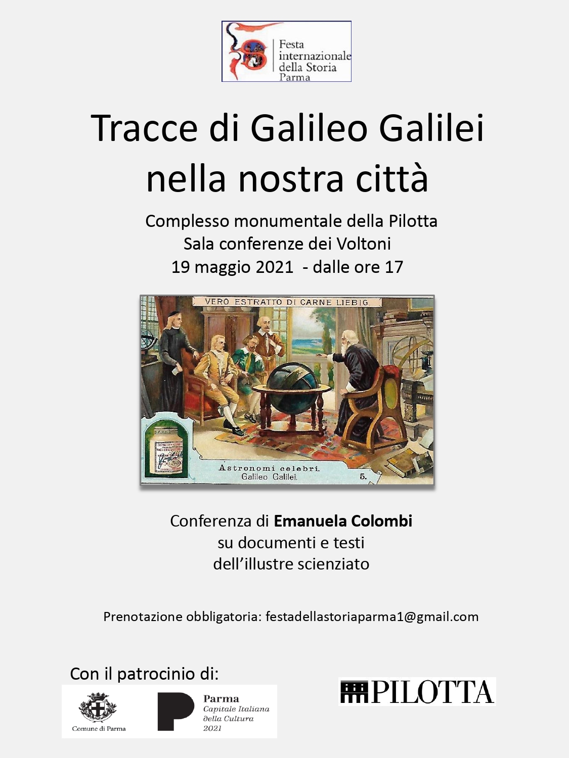 Conferenza della Festa Internazionale della Storia "Tracce di Galileo Galilei nella nostra città"